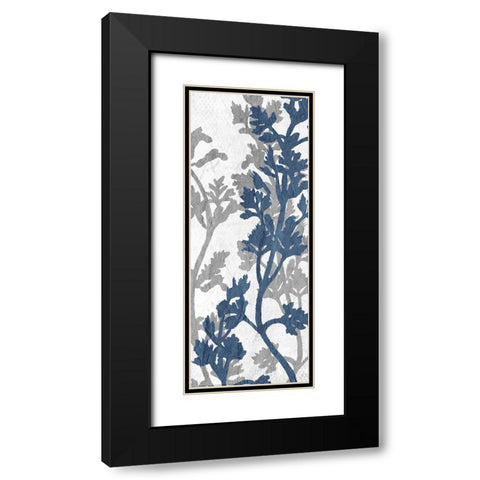 Navy Grey Branch 3 Black Modern Wood Framed Art Print with Double Matting by Allen, Kimberly