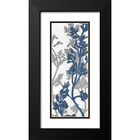 Navy Grey Branch 3 Black Modern Wood Framed Art Print with Double Matting by Allen, Kimberly