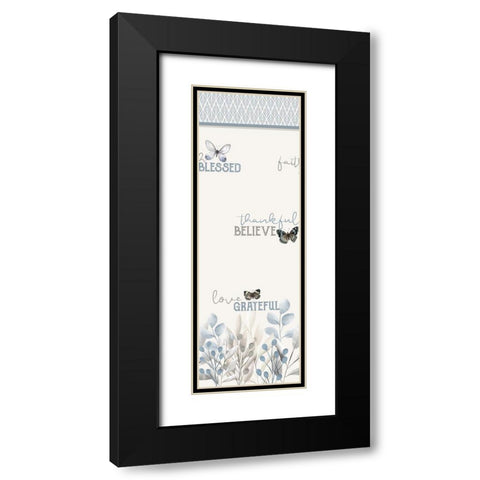 Grateful Panel Black Modern Wood Framed Art Print with Double Matting by Allen, Kimberly