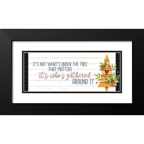 Gathered Around Black Modern Wood Framed Art Print with Double Matting by Allen, Kimberly