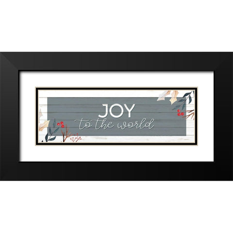 Joy to the World Black Modern Wood Framed Art Print with Double Matting by Allen, Kimberly