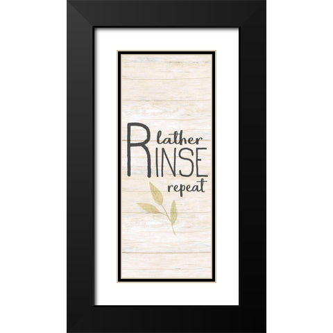 Lather Black Modern Wood Framed Art Print with Double Matting by Allen, Kimberly