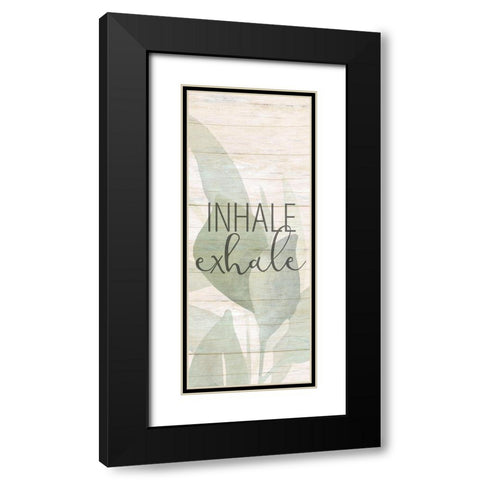 Inhale Exhale Panel Black Modern Wood Framed Art Print with Double Matting by Allen, Kimberly