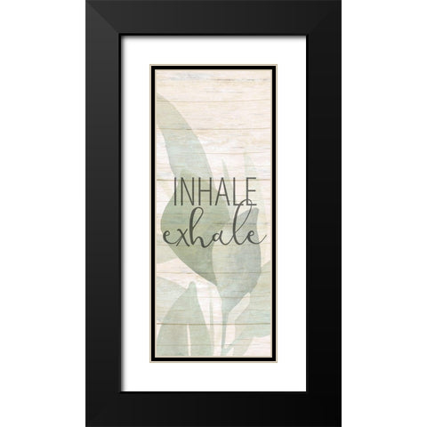 Inhale Exhale Panel Black Modern Wood Framed Art Print with Double Matting by Allen, Kimberly