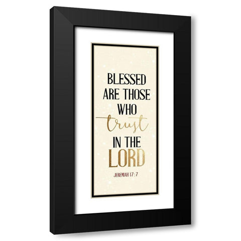 Pray Blessed Are 1 Black Modern Wood Framed Art Print with Double Matting by Allen, Kimberly