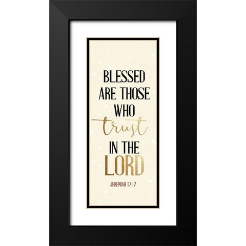 Pray Blessed Are 1 Black Modern Wood Framed Art Print with Double Matting by Allen, Kimberly