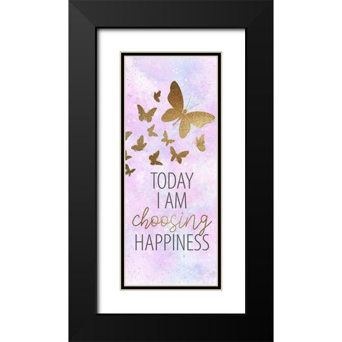 Be Butterflies 1 Black Modern Wood Framed Art Print with Double Matting by Allen, Kimberly