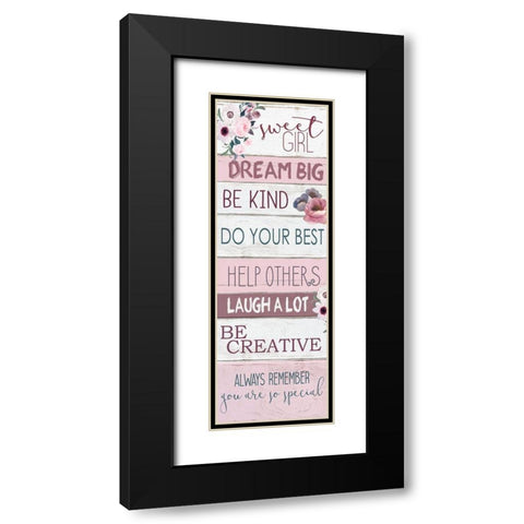 Sweet Girl 1 Black Modern Wood Framed Art Print with Double Matting by Allen, Kimberly