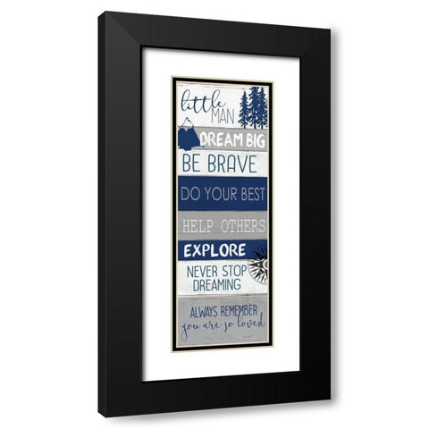Little Man Black Modern Wood Framed Art Print with Double Matting by Allen, Kimberly