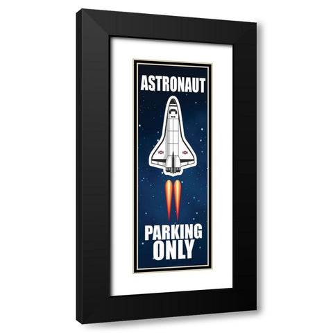 Space 1 Black Modern Wood Framed Art Print with Double Matting by Allen, Kimberly