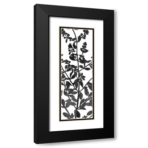 Botanical Panel 1 Black Modern Wood Framed Art Print with Double Matting by Allen, Kimberly