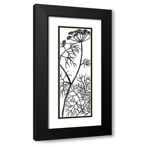 Botanical Panel 3 Black Modern Wood Framed Art Print with Double Matting by Allen, Kimberly