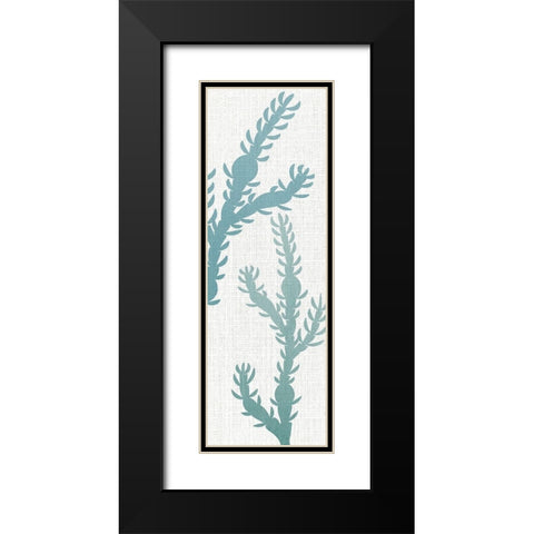 Seaweed Panel 3 Black Modern Wood Framed Art Print with Double Matting by Allen, Kimberly