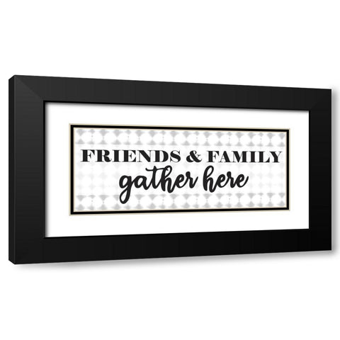 Family and Friends Black Modern Wood Framed Art Print with Double Matting by Allen, Kimberly