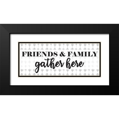 Family and Friends Black Modern Wood Framed Art Print with Double Matting by Allen, Kimberly