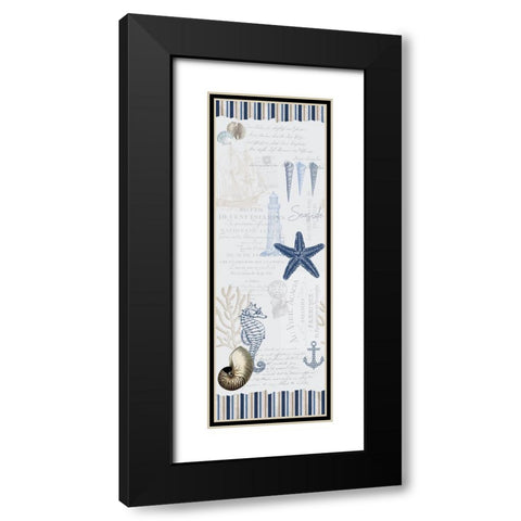 Seaside Panel Black Modern Wood Framed Art Print with Double Matting by Allen, Kimberly