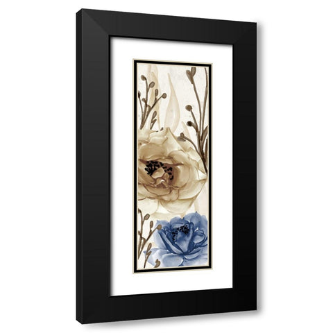 Blue Notes Panel 1 Black Modern Wood Framed Art Print with Double Matting by Allen, Kimberly