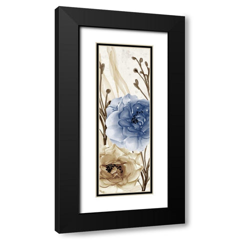 Blue Notes Panel 2 Black Modern Wood Framed Art Print with Double Matting by Allen, Kimberly