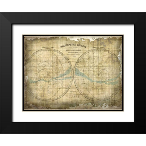 Constellation Map 1 Black Modern Wood Framed Art Print with Double Matting by Allen, Kimberly