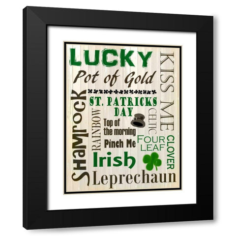 St Patricks Day Black Modern Wood Framed Art Print with Double Matting by Allen, Kimberly