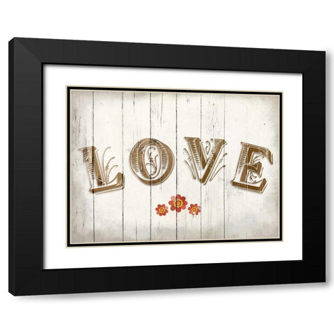 Love Black Modern Wood Framed Art Print with Double Matting by Allen, Kimberly