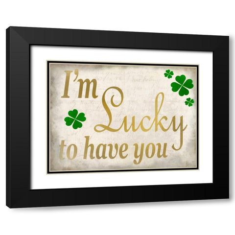 Im Lucky Black Modern Wood Framed Art Print with Double Matting by Allen, Kimberly