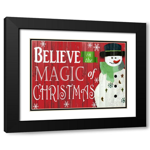 Believe Black Modern Wood Framed Art Print with Double Matting by Allen, Kimberly