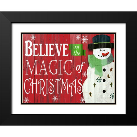 Believe Black Modern Wood Framed Art Print with Double Matting by Allen, Kimberly