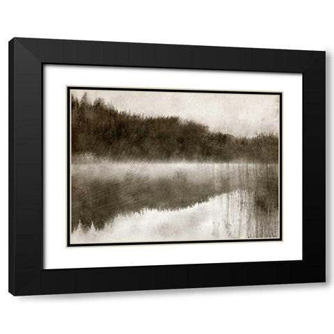 Misty Morning on the Lake Black Modern Wood Framed Art Print with Double Matting by Allen, Kimberly