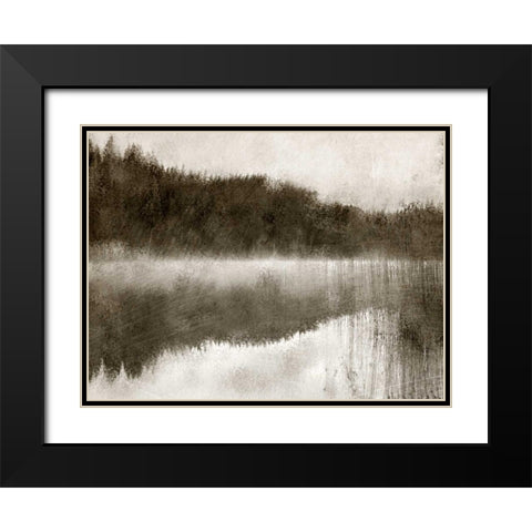 Misty Morning on the Lake Black Modern Wood Framed Art Print with Double Matting by Allen, Kimberly