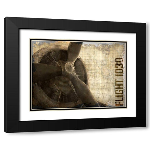 Vintage Flight 1030 Black Modern Wood Framed Art Print with Double Matting by Allen, Kimberly