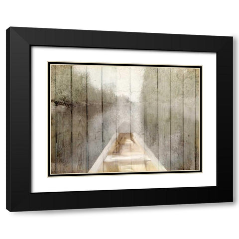 Canoe Tip Black Modern Wood Framed Art Print with Double Matting by Allen, Kimberly