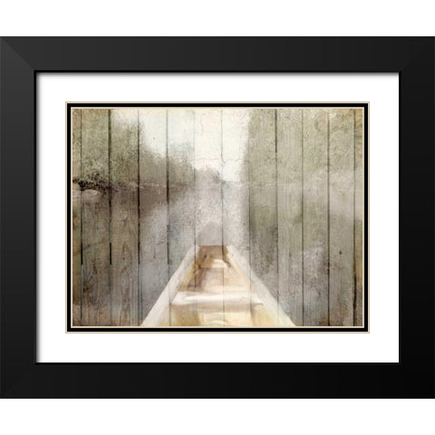 Canoe Tip Black Modern Wood Framed Art Print with Double Matting by Allen, Kimberly