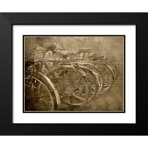 Bicycles Black Modern Wood Framed Art Print with Double Matting by Allen, Kimberly