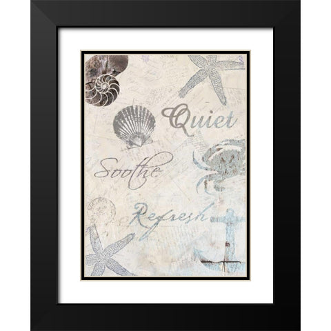 Coastal Refresh Black Modern Wood Framed Art Print with Double Matting by Allen, Kimberly