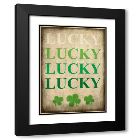 LUCKY LUCKY Black Modern Wood Framed Art Print with Double Matting by Allen, Kimberly