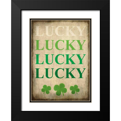 LUCKY LUCKY Black Modern Wood Framed Art Print with Double Matting by Allen, Kimberly
