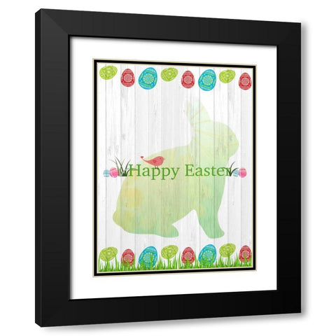 Easter Eggs Black Modern Wood Framed Art Print with Double Matting by Allen, Kimberly