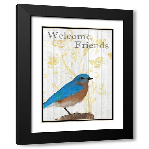 Bluebird Day Black Modern Wood Framed Art Print with Double Matting by Allen, Kimberly