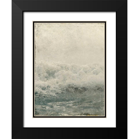 Ocean Waves 1 Black Modern Wood Framed Art Print with Double Matting by Allen, Kimberly