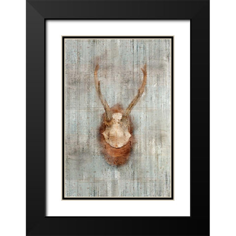 Antlers 1 Black Modern Wood Framed Art Print with Double Matting by Allen, Kimberly