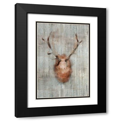 Antlers 2 Black Modern Wood Framed Art Print with Double Matting by Allen, Kimberly