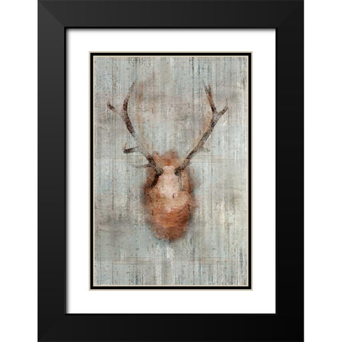 Antlers 2 Black Modern Wood Framed Art Print with Double Matting by Allen, Kimberly