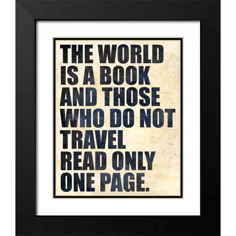 The World Black Modern Wood Framed Art Print with Double Matting by Allen, Kimberly