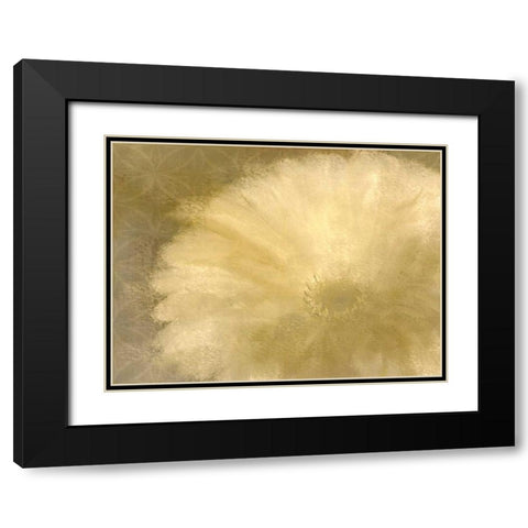 Golden Petals Black Modern Wood Framed Art Print with Double Matting by Allen, Kimberly