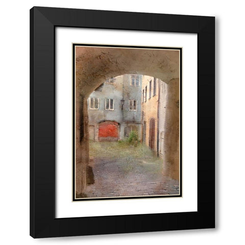 Courtyard Black Modern Wood Framed Art Print with Double Matting by Allen, Kimberly