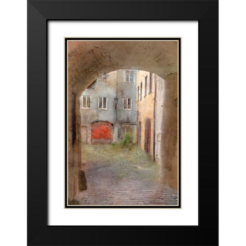 Courtyard Black Modern Wood Framed Art Print with Double Matting by Allen, Kimberly