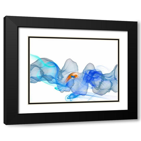 Blue Smoke Black Modern Wood Framed Art Print with Double Matting by Allen, Kimberly