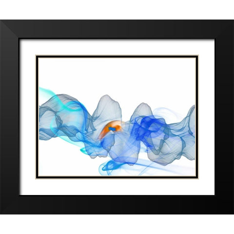 Blue Smoke Black Modern Wood Framed Art Print with Double Matting by Allen, Kimberly