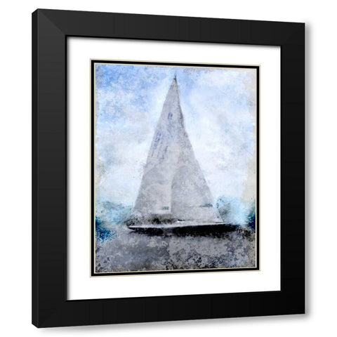 In the Harbor Black Modern Wood Framed Art Print with Double Matting by Allen, Kimberly